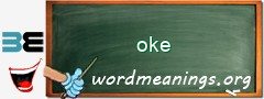 WordMeaning blackboard for oke
